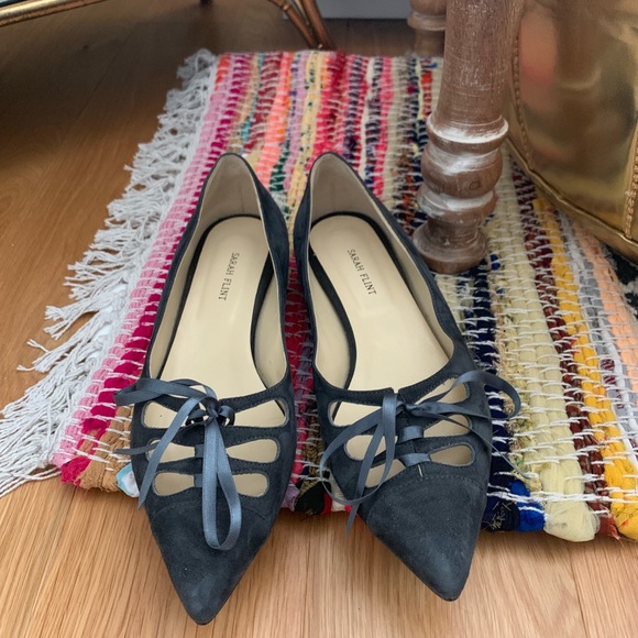 Sarah Flint Shoes - Sarah Flint Gray Suede Flats